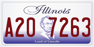 IL license plate A207263