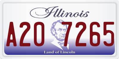 IL license plate A207265
