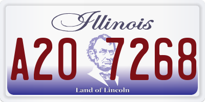 IL license plate A207268