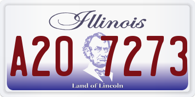 IL license plate A207273
