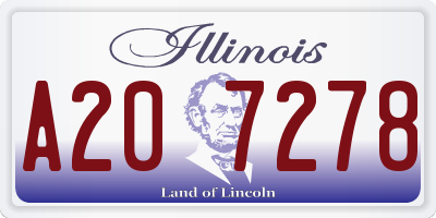 IL license plate A207278