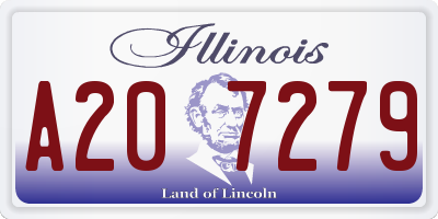IL license plate A207279