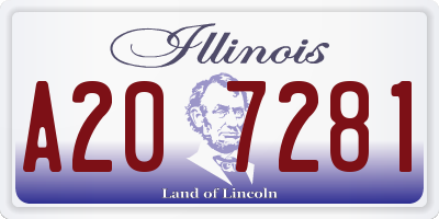 IL license plate A207281
