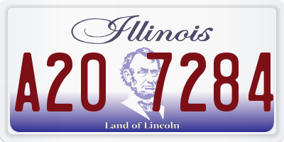 IL license plate A207284