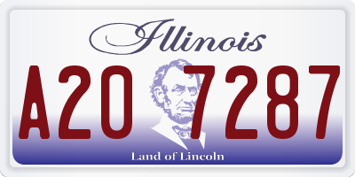 IL license plate A207287