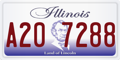 IL license plate A207288