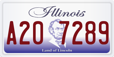 IL license plate A207289