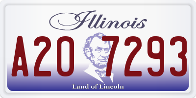IL license plate A207293