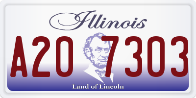 IL license plate A207303