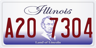 IL license plate A207304