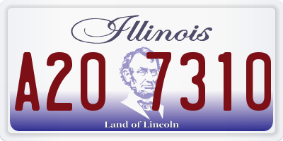 IL license plate A207310