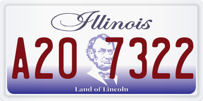 IL license plate A207322