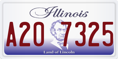 IL license plate A207325