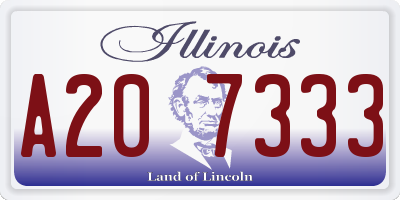 IL license plate A207333
