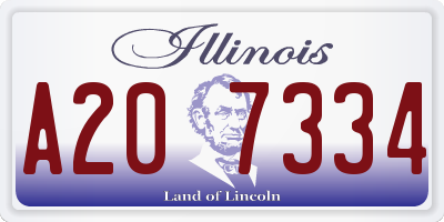 IL license plate A207334
