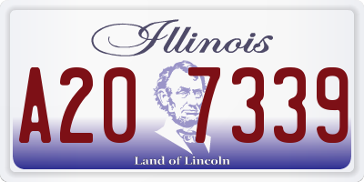 IL license plate A207339