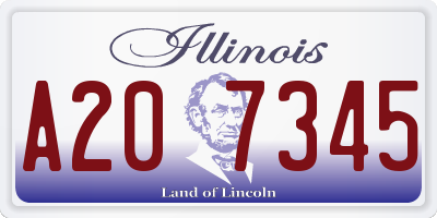 IL license plate A207345