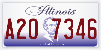 IL license plate A207346