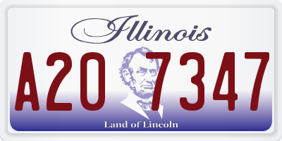 IL license plate A207347