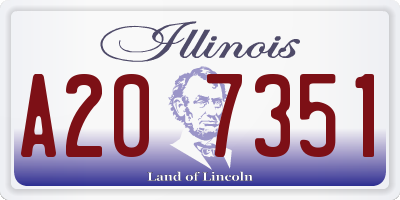 IL license plate A207351
