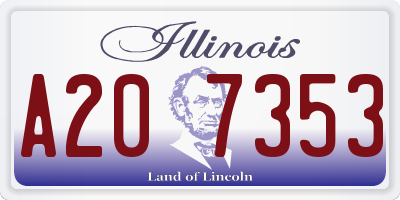 IL license plate A207353