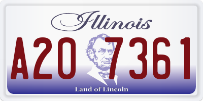 IL license plate A207361