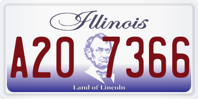IL license plate A207366