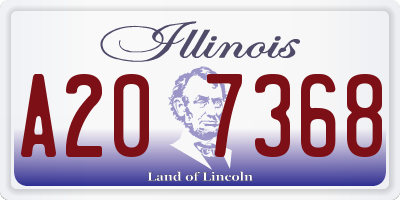 IL license plate A207368