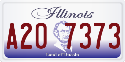 IL license plate A207373