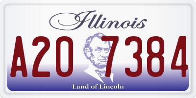 IL license plate A207384