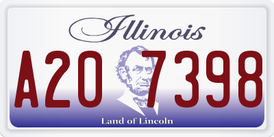 IL license plate A207398