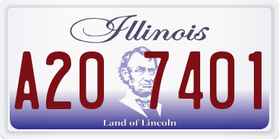 IL license plate A207401