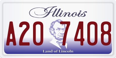 IL license plate A207408