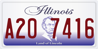 IL license plate A207416
