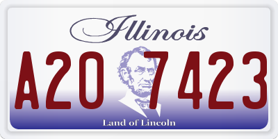 IL license plate A207423