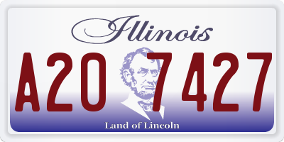 IL license plate A207427
