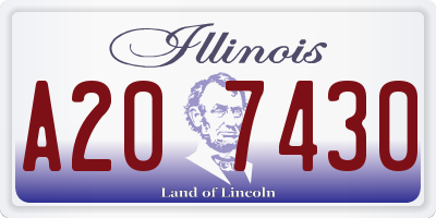 IL license plate A207430
