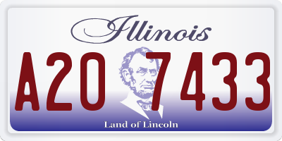 IL license plate A207433