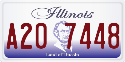 IL license plate A207448