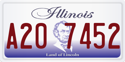 IL license plate A207452
