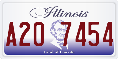 IL license plate A207454
