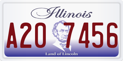 IL license plate A207456