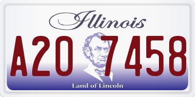 IL license plate A207458