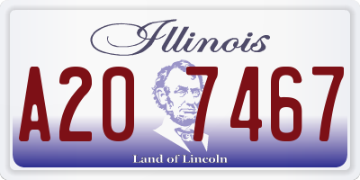IL license plate A207467