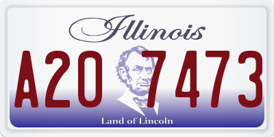 IL license plate A207473