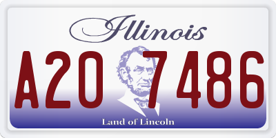 IL license plate A207486