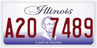 IL license plate A207489