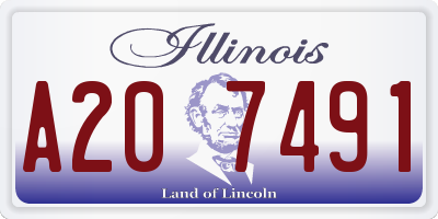 IL license plate A207491