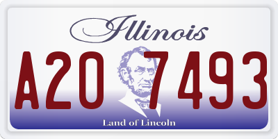 IL license plate A207493