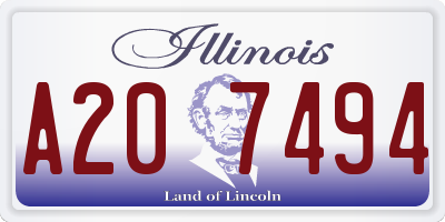 IL license plate A207494